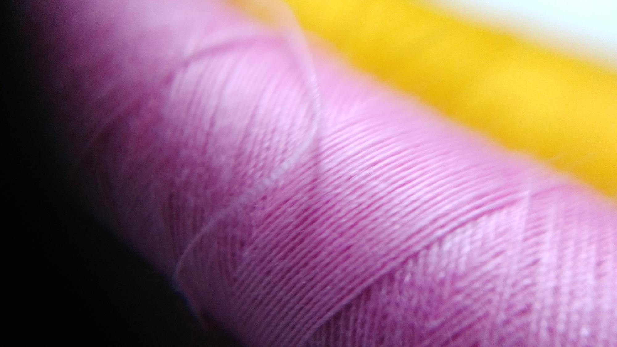 Close-up of satin stitch detail